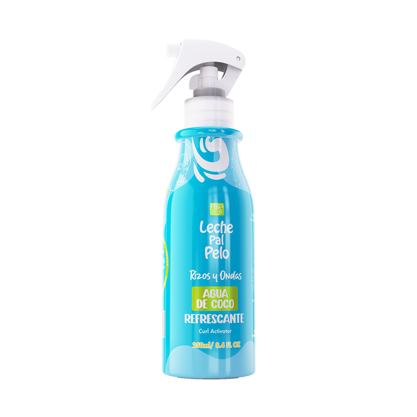 Botella ecoamigable de Activador de Rizos con Agua de Coco
