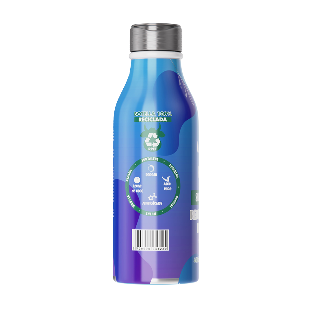 Shampoo hidratante con borojó, aloe vera y leche de coco. Leche Pal Pelo