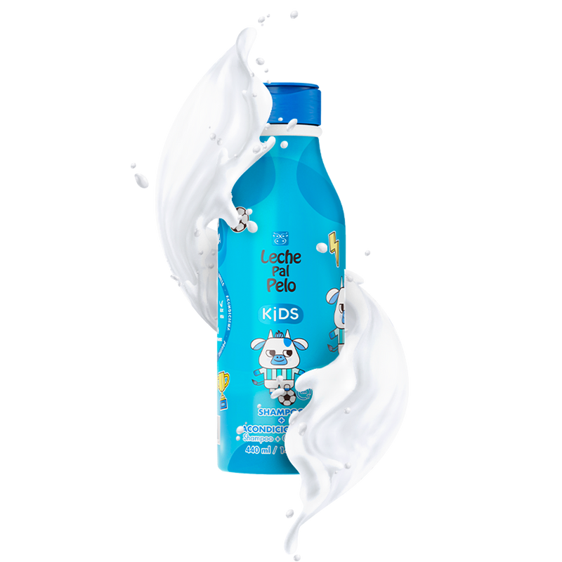 Shampoo + Acondicionador para niños de leche pal pelo.